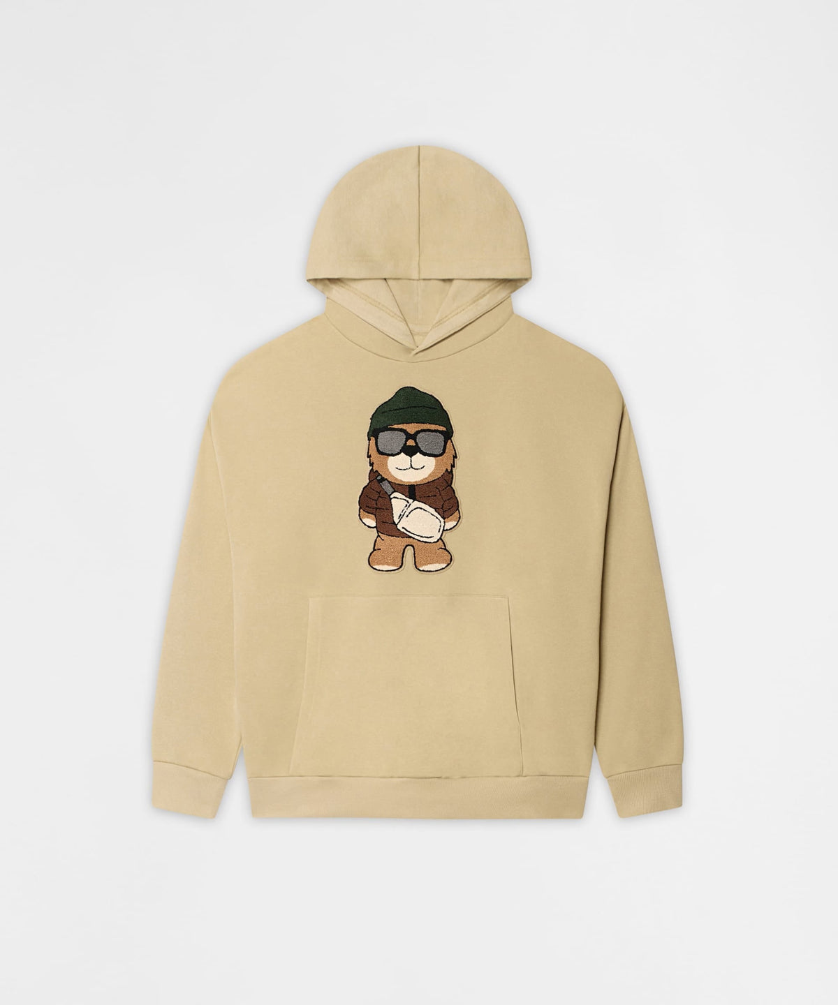 Reason Clothing Classic | Outwear Bear Chenille Hoodie - Khaki