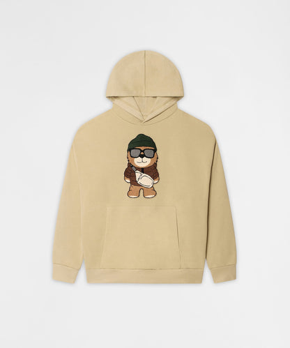 Reason Clothing Classic | Outwear Bear Chenille Hoodie - Khaki