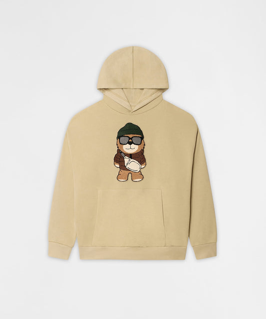 Reason Clothing Classic | Outwear Bear Chenille Hoodie - Khaki