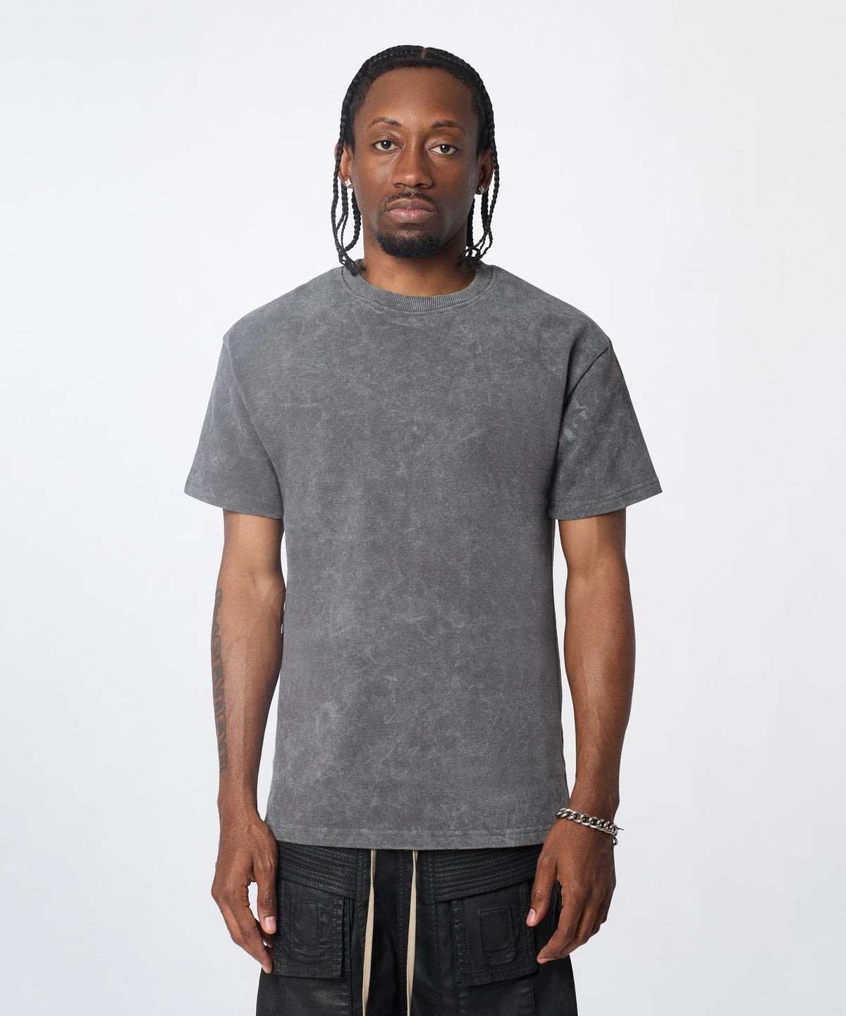 Reason Clothing Top Pick | Washed Essentials Classic Short Sleeve Tee - Dark Grey