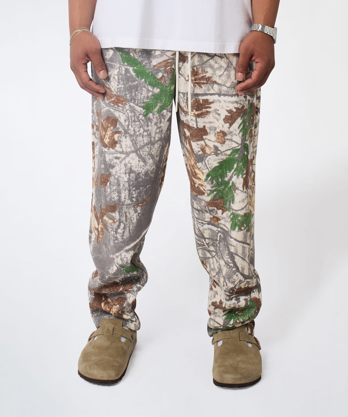Reason Clothing Everyday | Classic Open Hem Pants - White Tree
