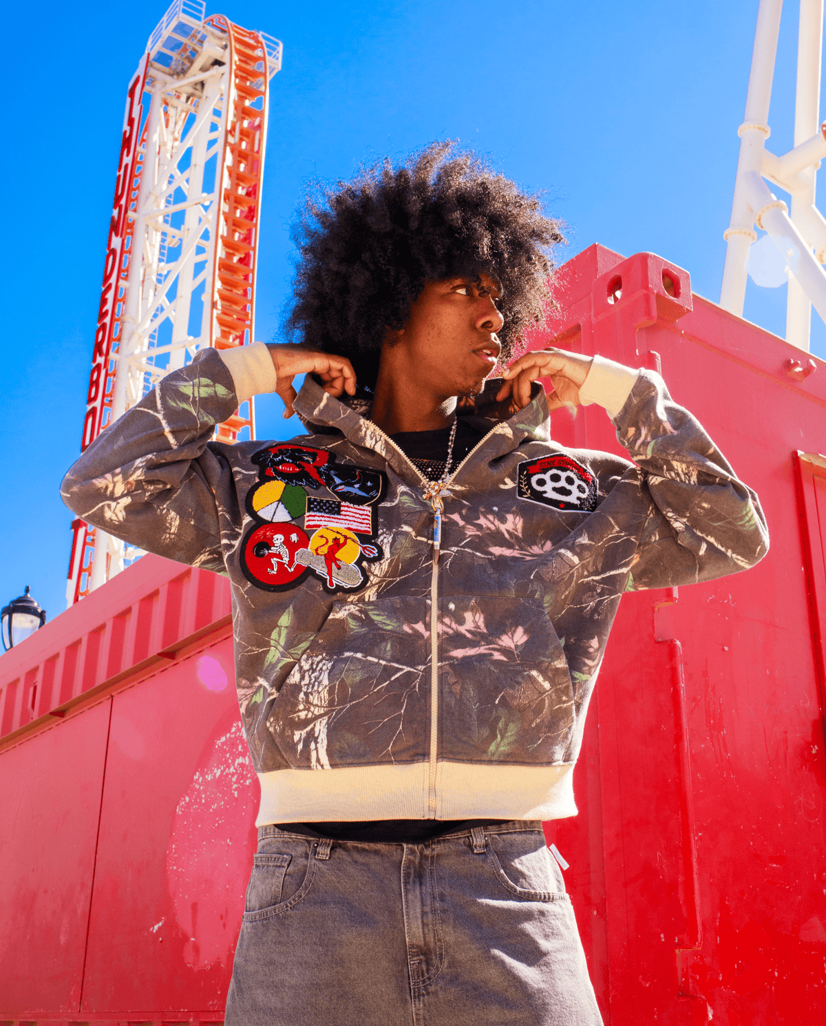 Reason Clothing Smart Buy | Recon Patch Camo Zip Hoodie