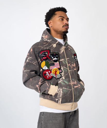 Reason Clothing Smart Buy | Recon Patch Camo Zip Hoodie