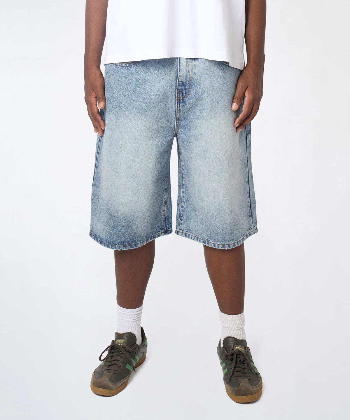 Reason Clothing Hot Sale | Baggy Denim Short - Light Blue