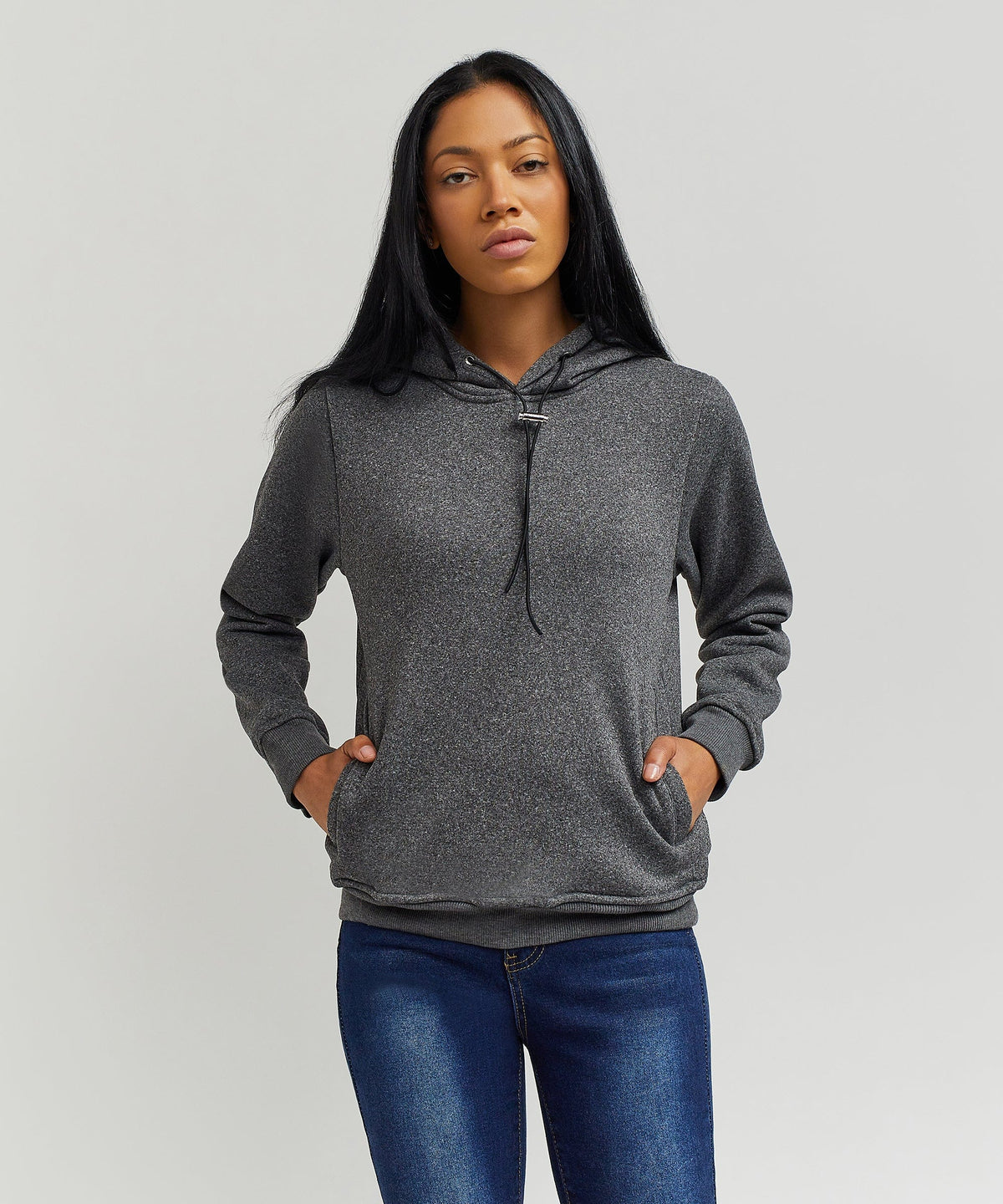 Reason Clothing Smart Buy | Wooster Women's Long Sleeve Hoodie - Grey