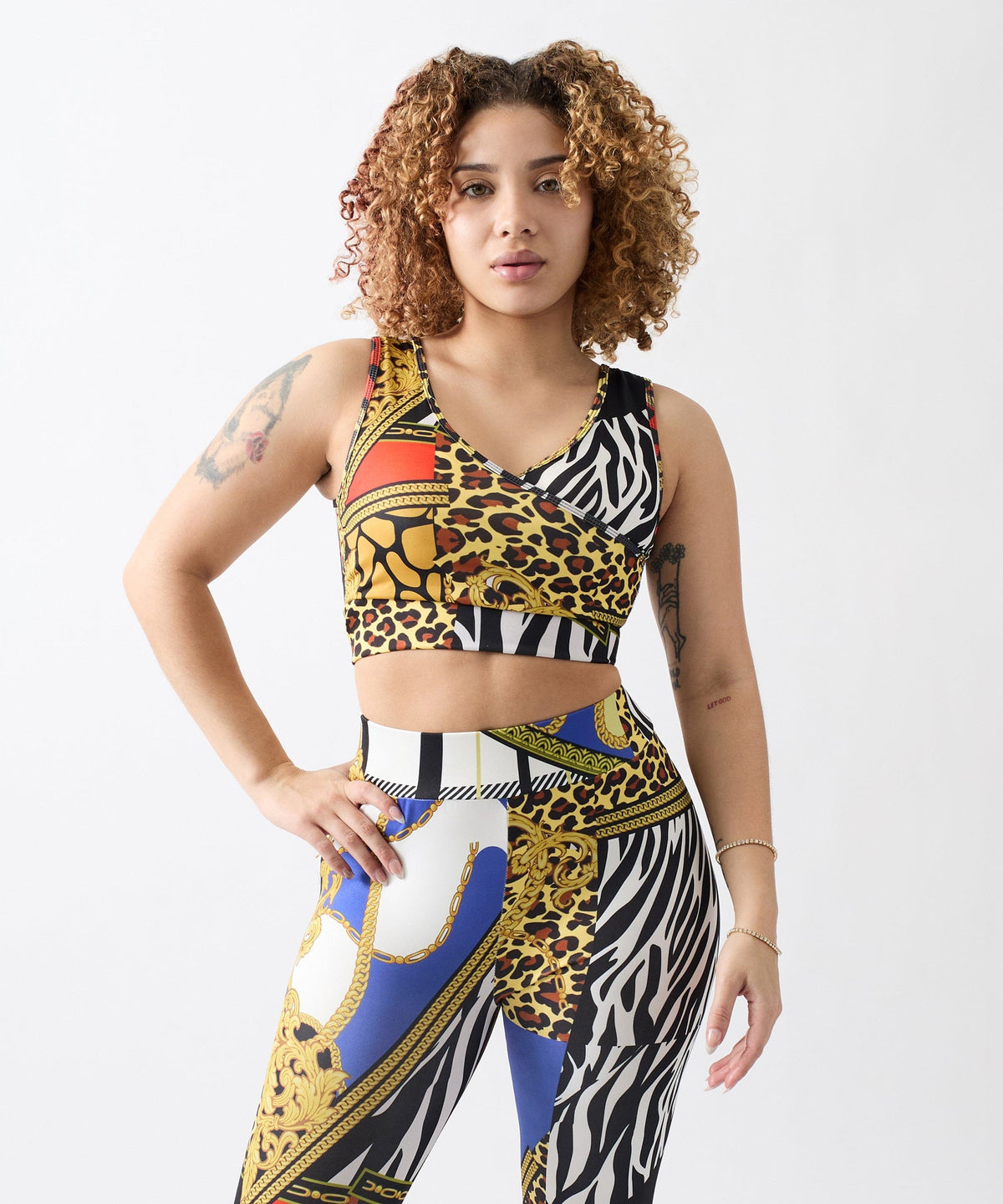 Reason Clothing Value | Womens Plaid Chain Sports Bra