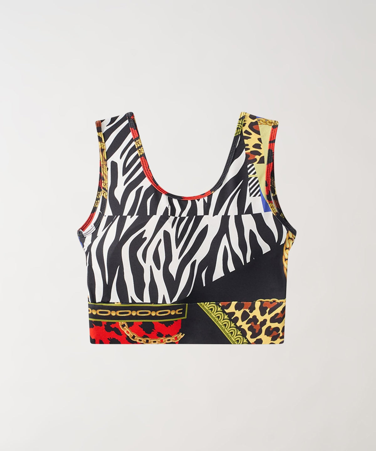Reason Clothing Value | Womens Plaid Chain Sports Bra