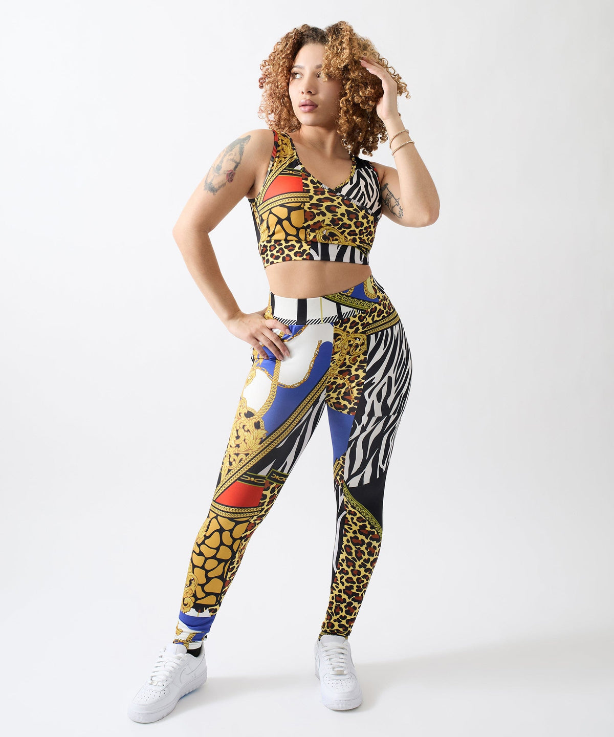 Reason Clothing Value | Womens Plaid Chain Sports Bra