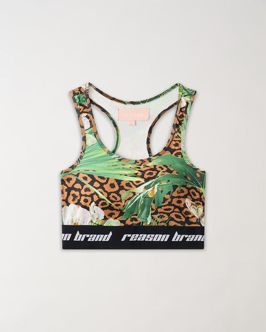 Reason Clothing Trusted | Jungle Hunt Women's Sports Bra - Multicolor