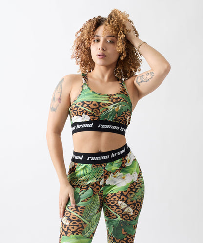 Reason Clothing Trusted | Jungle Hunt Women's Sports Bra - Multicolor