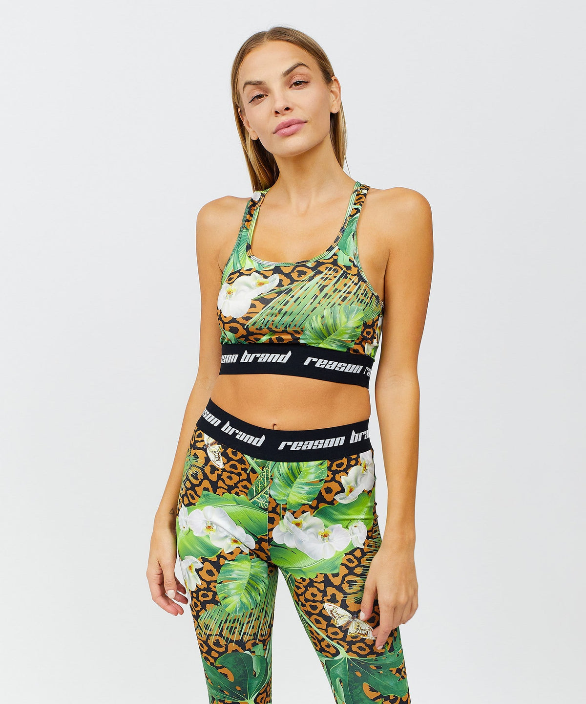 Reason Clothing Trusted | Jungle Hunt Women's Sports Bra - Multicolor