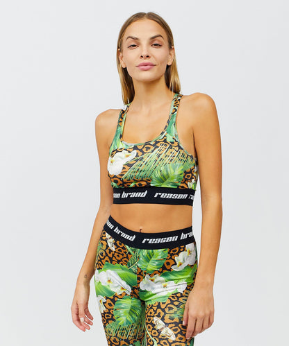 Reason Clothing Trusted | Jungle Hunt Women's Sports Bra - Multicolor