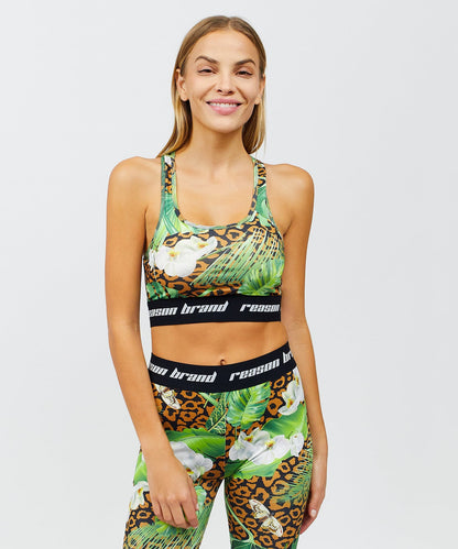 Reason Clothing Trusted | Jungle Hunt Women's Sports Bra - Multicolor