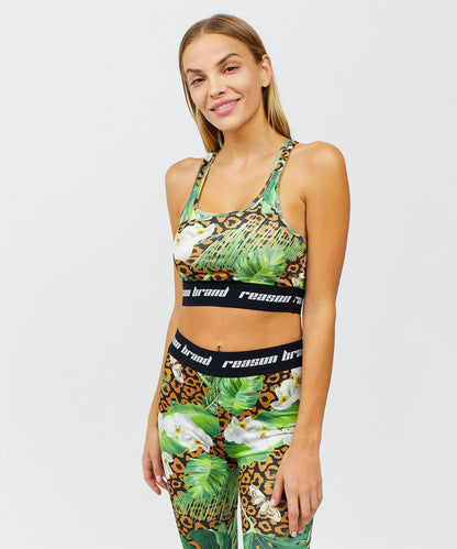 Reason Clothing Trusted | Jungle Hunt Women's Sports Bra - Multicolor