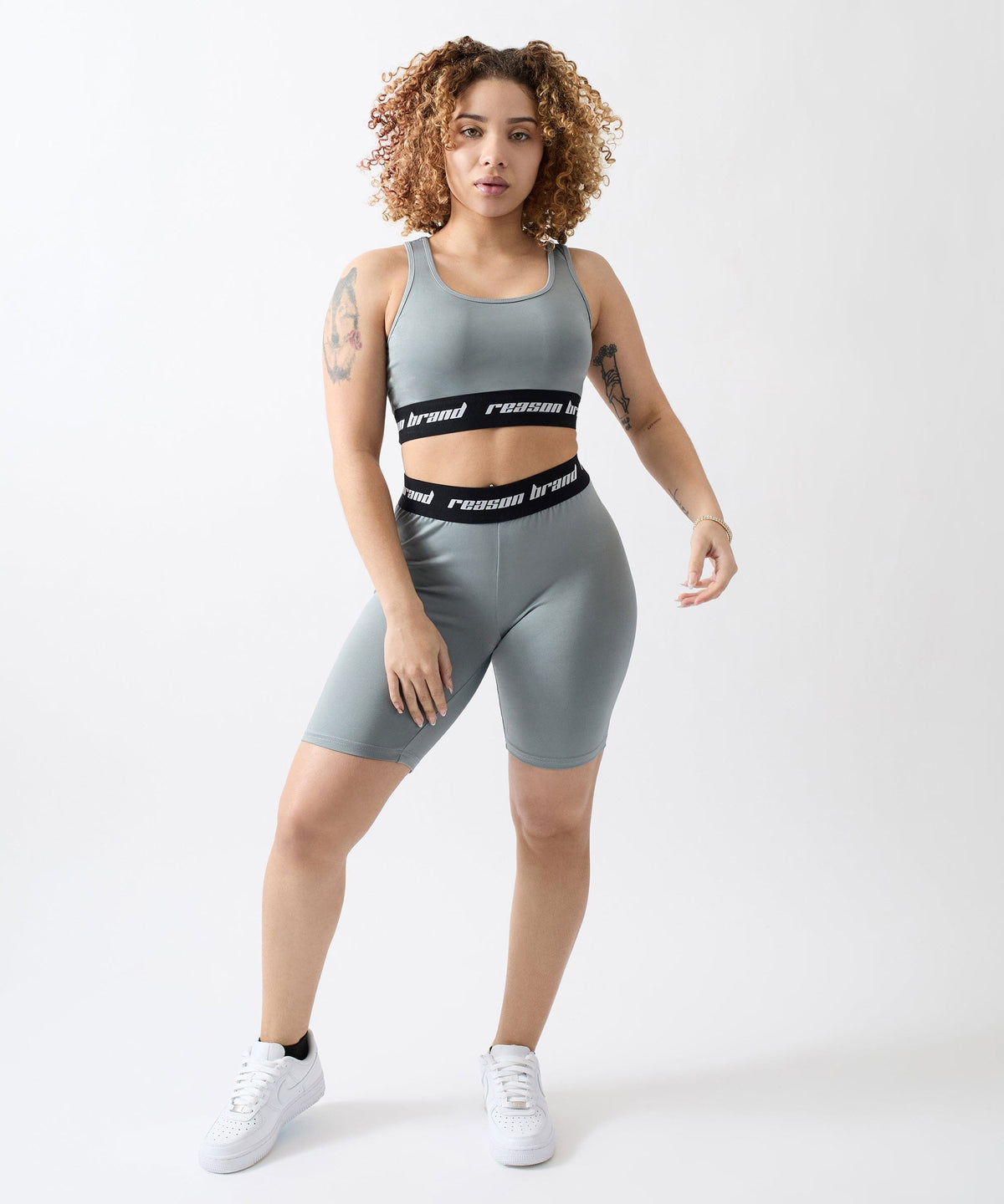 Reason Clothing Trusted | Cara Women's Biker Shorts - Grey