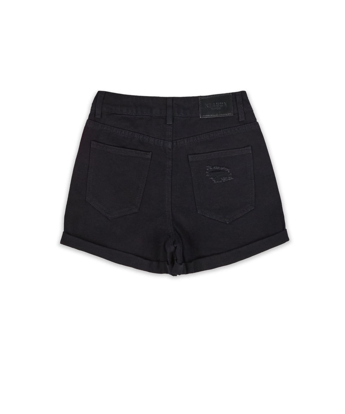 Reason Clothing Customer Favorite | After Hours Women's Distressed Denim Shorts - Black