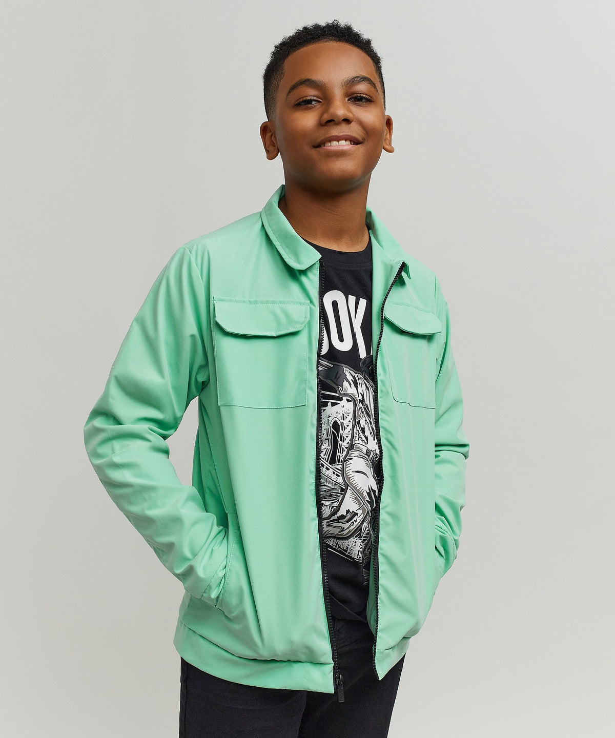 Reason Clothing Special Offer | Scout Kid's Utility Jacket - Sage
