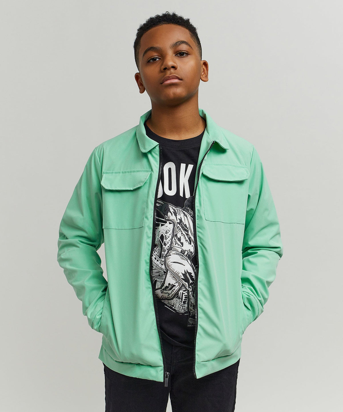 Reason Clothing Special Offer | Scout Kid's Utility Jacket - Sage