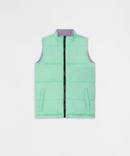 Reason Clothing Essential | Fresh Start Kid's Reversible Puffer Vest - Sage