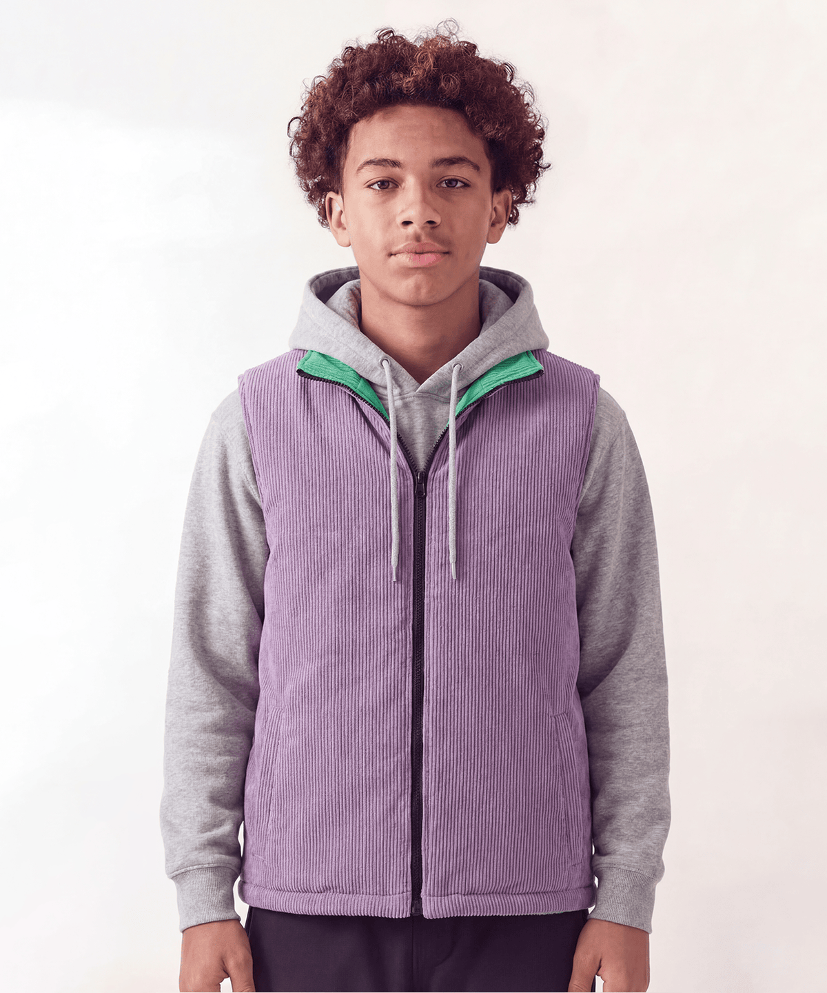 Reason Clothing Essential | Fresh Start Kid's Reversible Puffer Vest - Sage