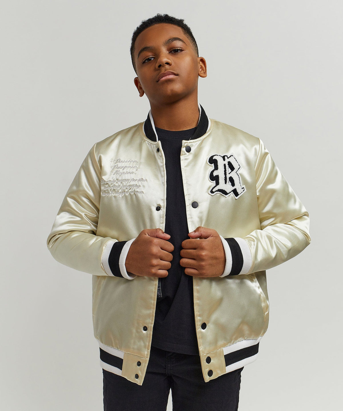 Reason Clothing Discount | Kids Ply Hard Satin Jacket