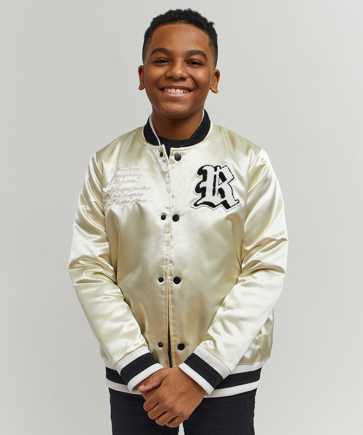 Reason Clothing Discount | Kids Ply Hard Satin Jacket
