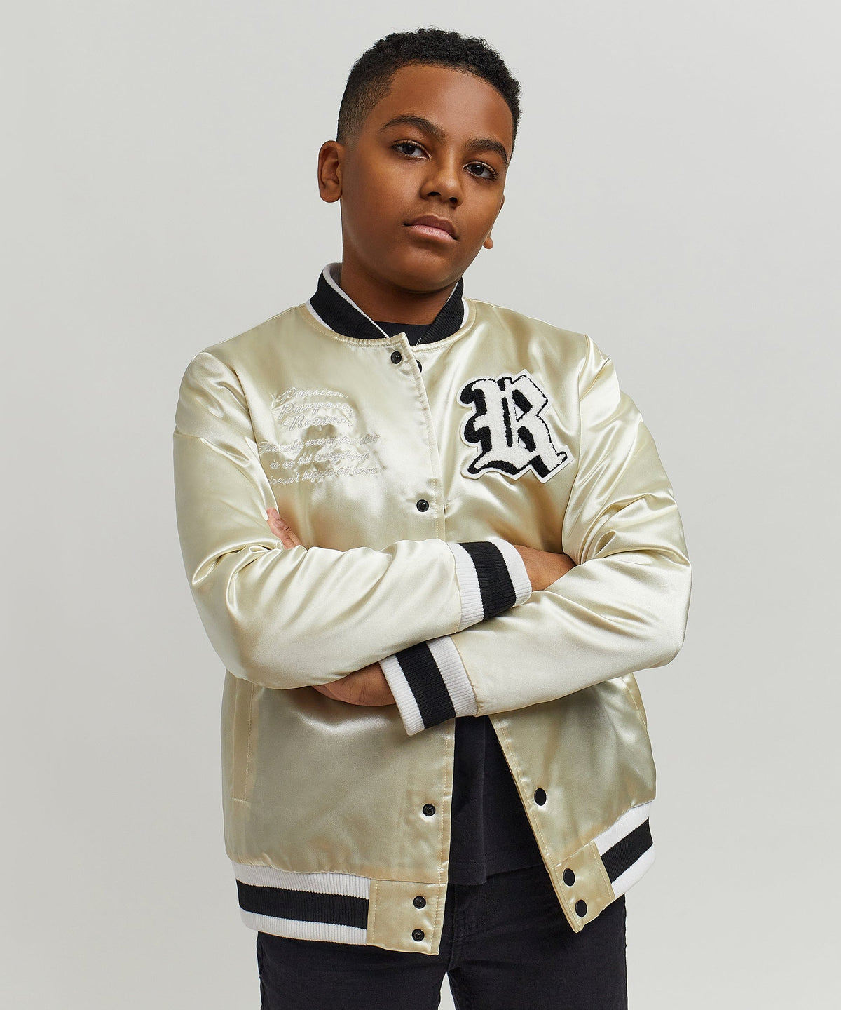 Reason Clothing Discount | Kids Ply Hard Satin Jacket
