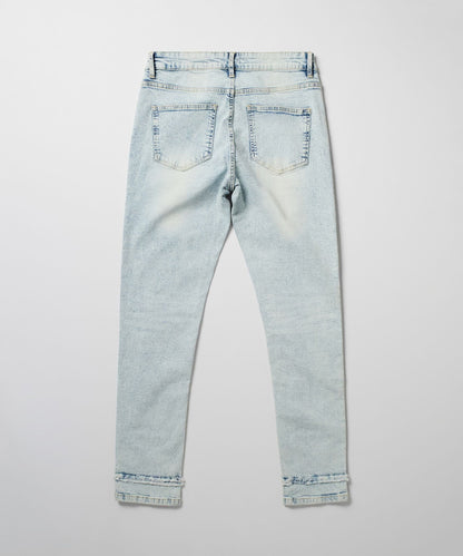 Reason Clothing Essential | Crisscross Kids Distressed Skinny Jeans - Light Blue