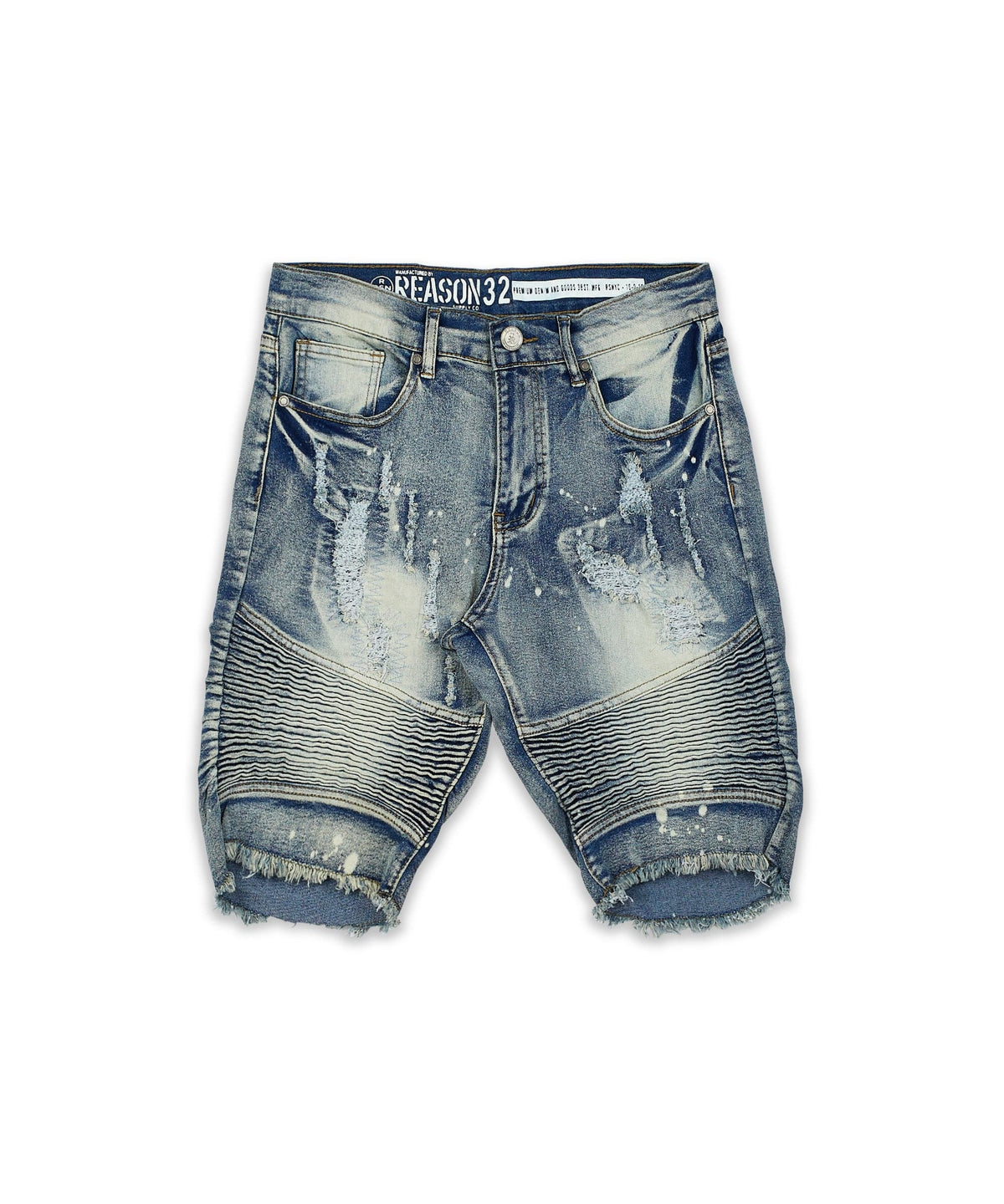 Reason Clothing Classic | Kids Mini Hiram Denim Shorts - Blue