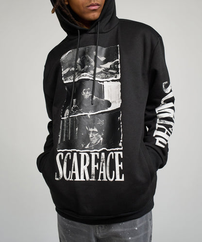 Reason Clothing Quality | Scarface Montage Graphic Hoodie - Black