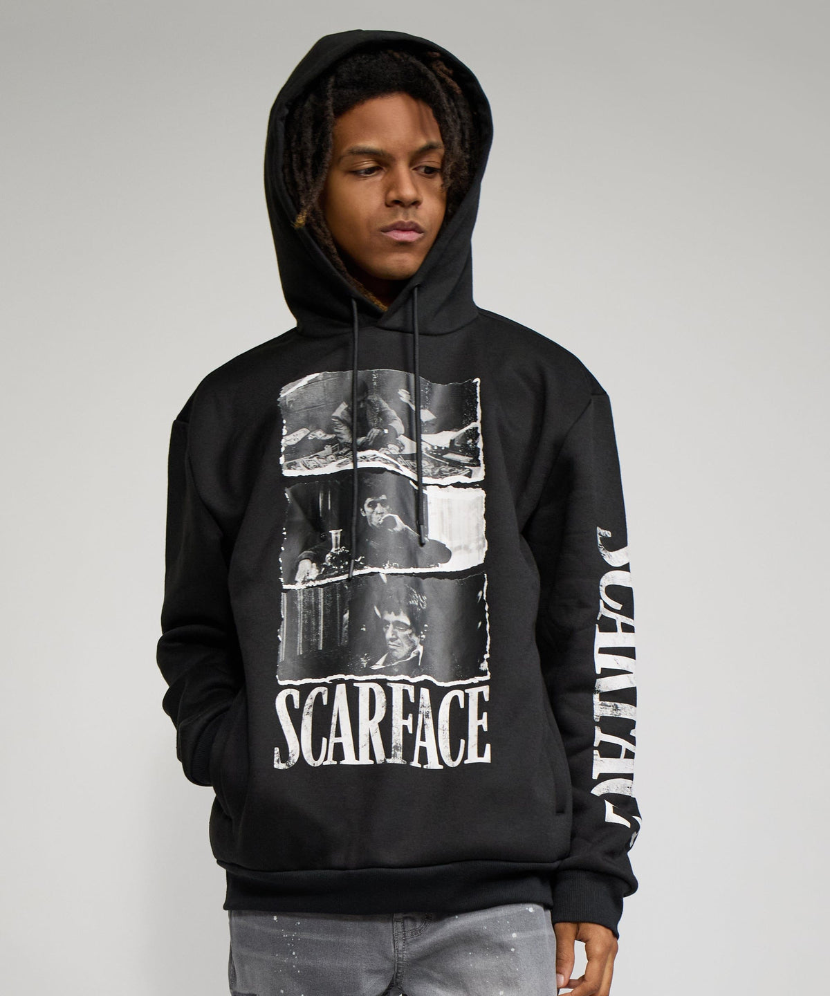 Reason Clothing Quality | Scarface Montage Graphic Hoodie - Black