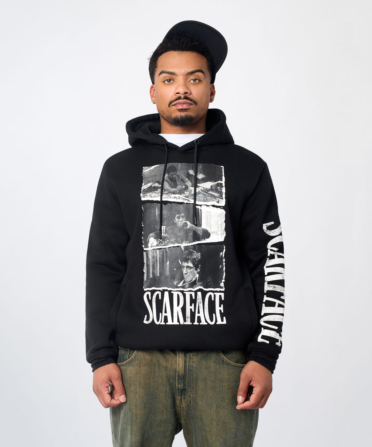 Reason Clothing Quality | Scarface Montage Graphic Hoodie - Black