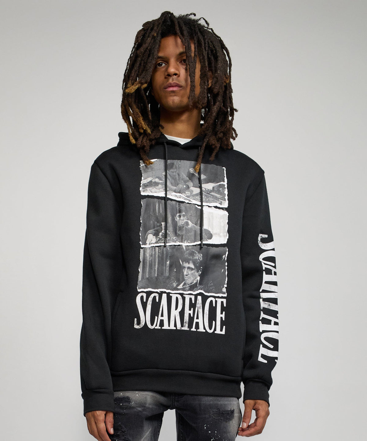 Reason Clothing Quality | Scarface Montage Graphic Hoodie - Black