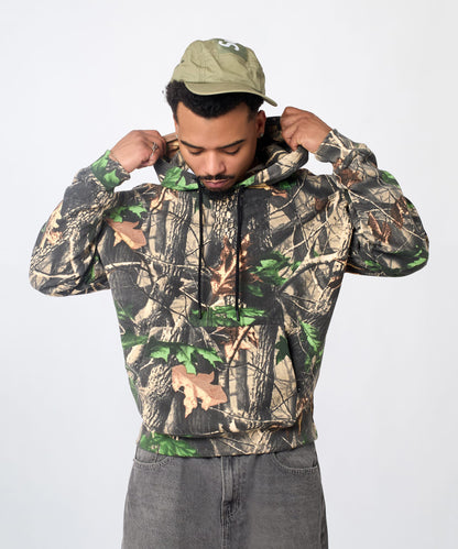 Reason Clothing New | Essential Pull Over Boxy Fit Hoodie - Brown Tree