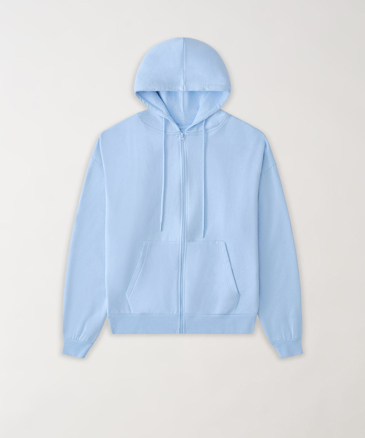 Reason Clothing Deals | Essential Boxy Fit Zip Up Hoodie - Blue