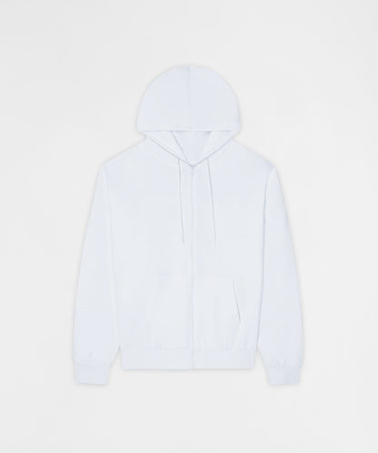 Reason Clothing Best Seller | Essential Boxy Fit Zip Up Hoodie - White