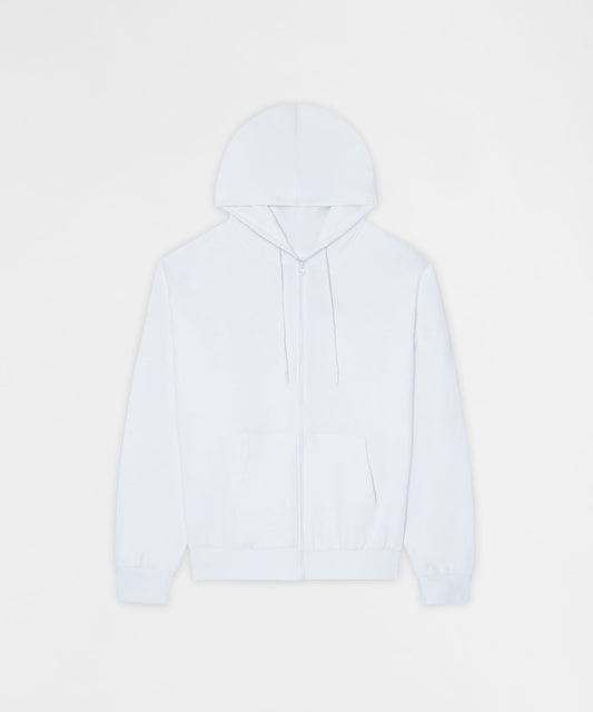 Reason Clothing Best Seller | Essential Boxy Fit Zip Up Hoodie - White