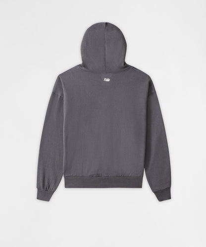 Reason Clothing Deals | Essential Boxy Fit Zip Up Hoodie - Dark Grey