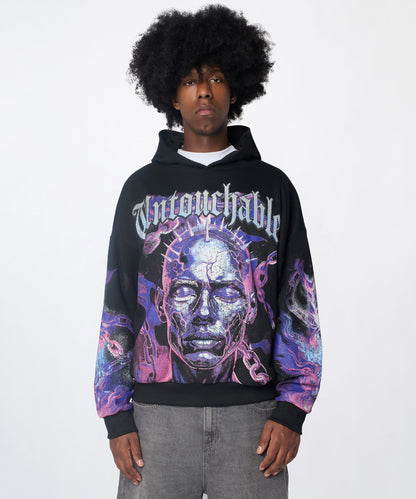 Reason Clothing Popular | Untouchable Chenille Hoodie - Black