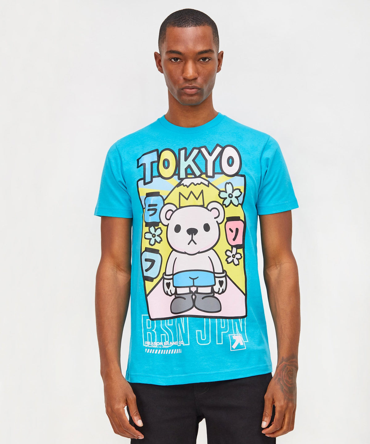 Reason Clothing Value | Neo Tokyo Bear Graphic Tee - Blue