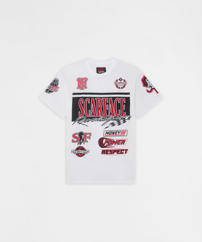 Reason Clothing Trusted | Scarface Racing Short Sleeve Tee - White
