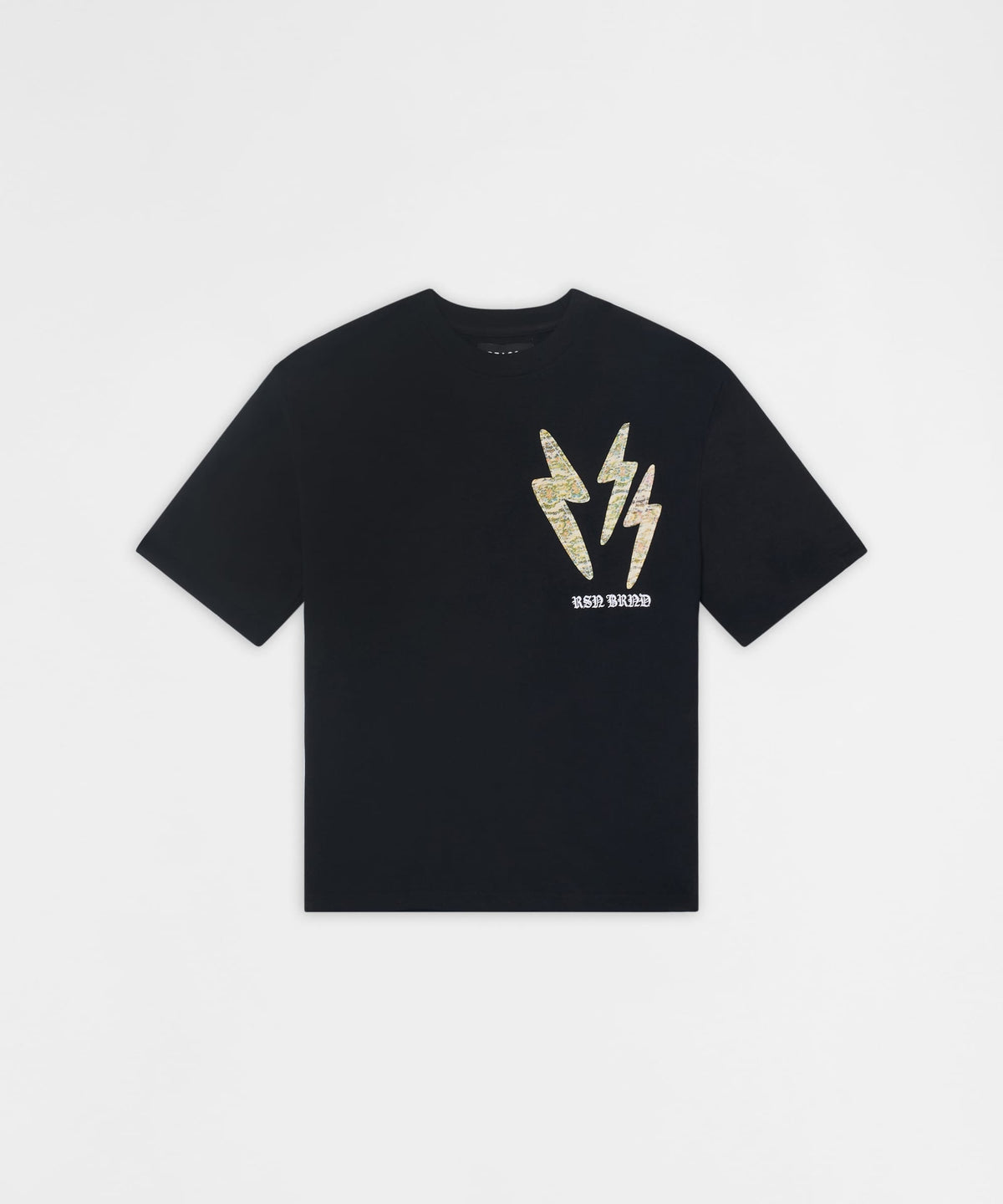 Reason Clothing Smart Buy | Lightning Bolt Applique Short Sleeve Tee - Black