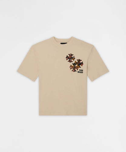 Reason Clothing Latest | Cross Applique Short Sleeve Tee - Cream