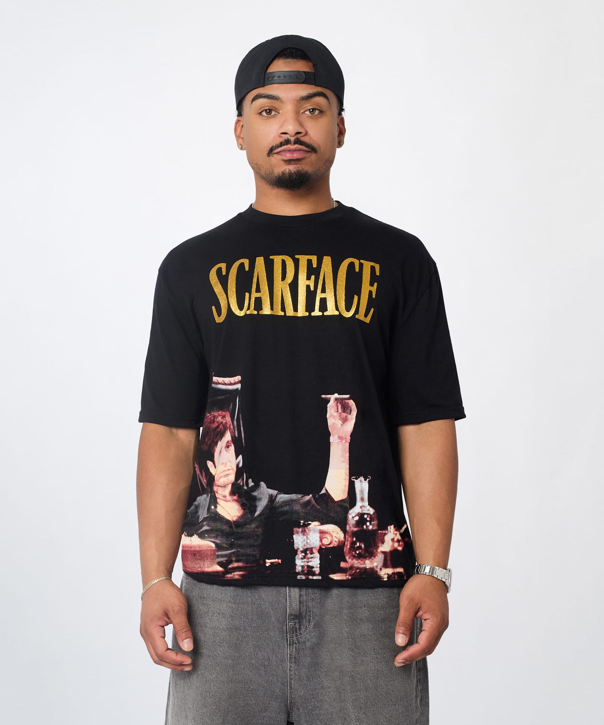 Reason Clothing Recommended | Scarface Glitter Money Tee - Black