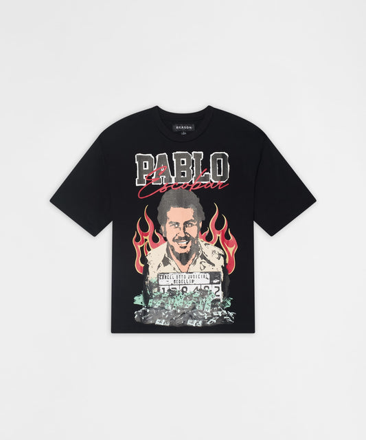 Reason Clothing Trusted | Pablo Escobar Mugshot Graphic Short Sleeve Tee - Black