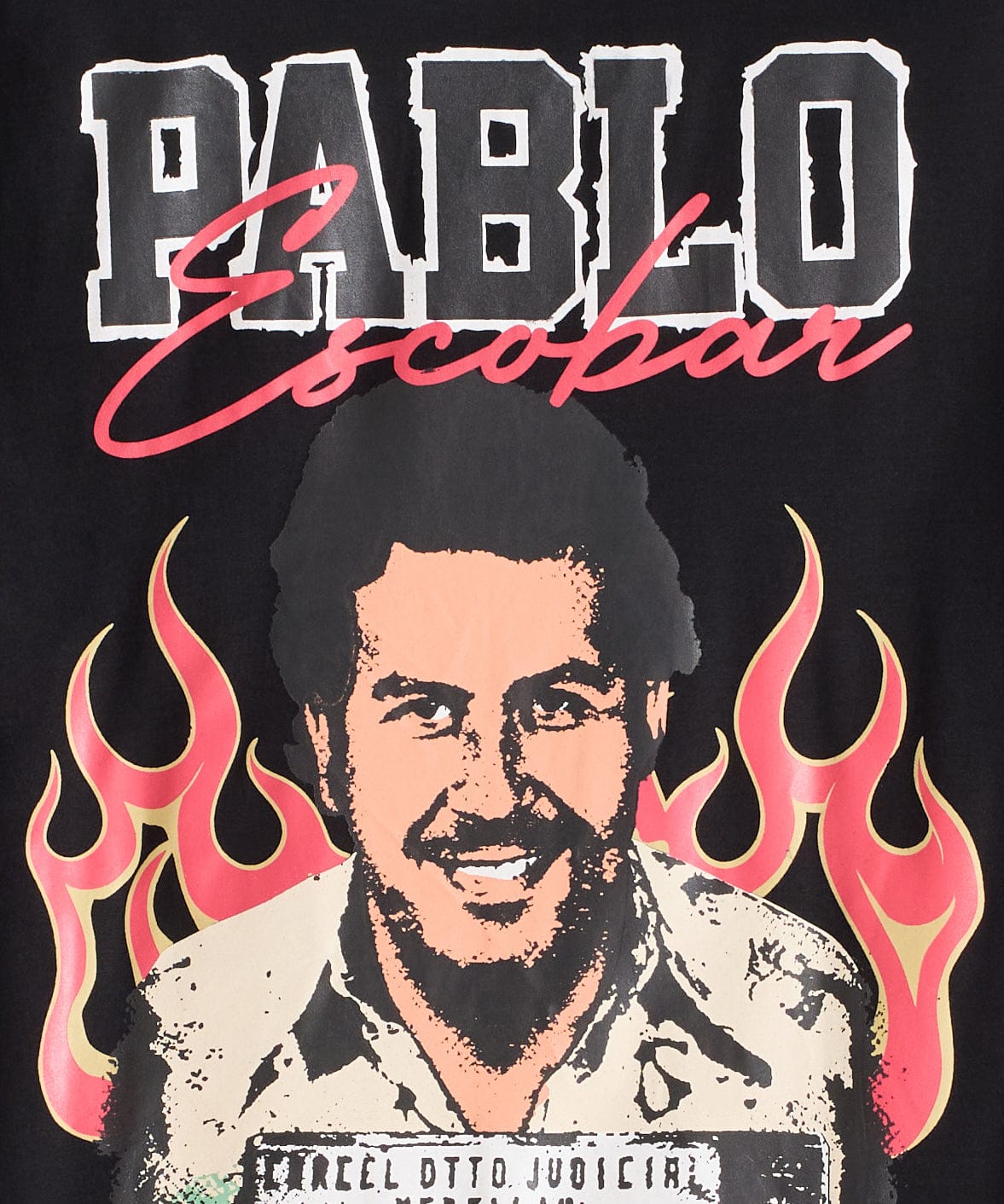 Reason Clothing Trusted | Pablo Escobar Mugshot Graphic Short Sleeve Tee - Black