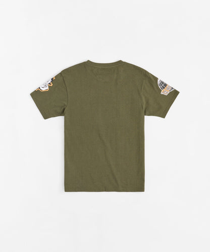 Reason Clothing Essential | Scarface Racing Short Sleeve Tee - Olive Green