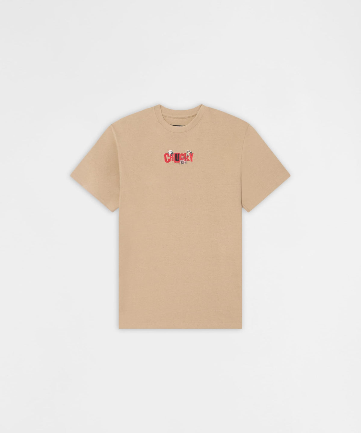 Reason Clothing Best Seller | Chucky Eat Your Heart Out Embroidered Short Sleeve Tee - Khaki