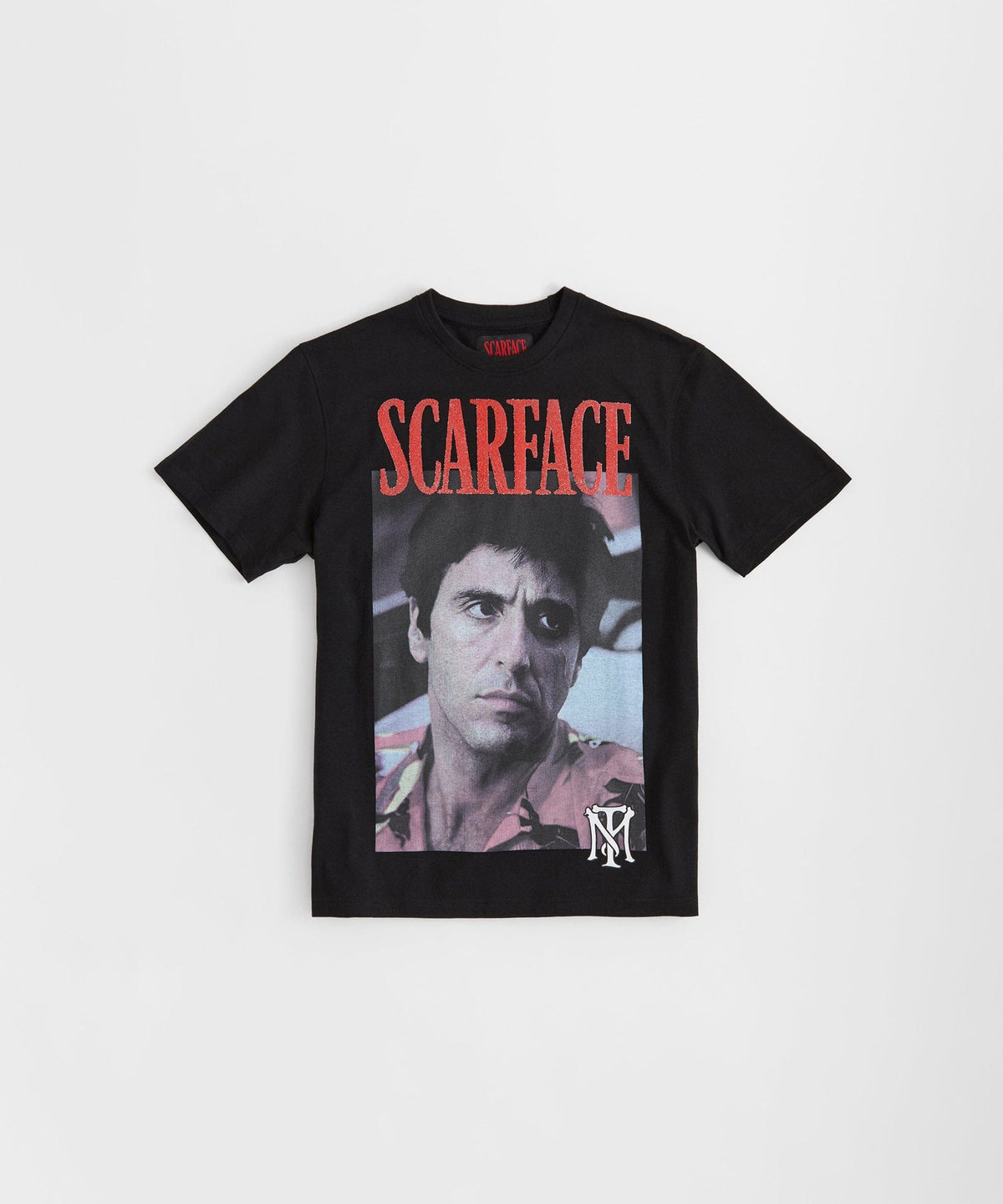 Reason Clothing Quality | Scarface Glitter Sugar Print Short Sleeve Tee - Black