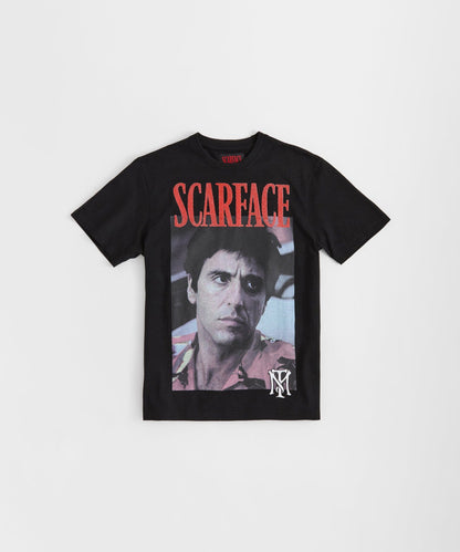 Reason Clothing Quality | Scarface Glitter Sugar Print Short Sleeve Tee - Black